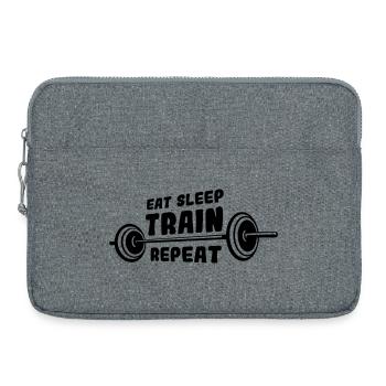 Bodybuilder Spruch - Laptoptasche 15" - Grau meliert - Vorne