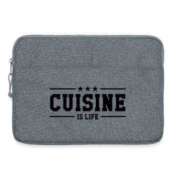 Cuisine is life - Sacoche pour ordinateur portable 15 pouces - gris chiné - Devant