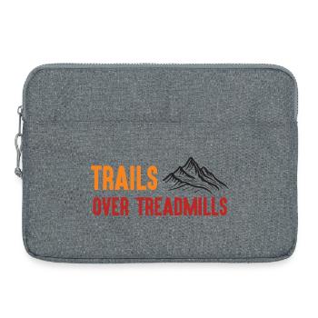 Trailrunning - Trails über Laufbänder - Laptoptasche 15" - Grau meliert - Vorne
