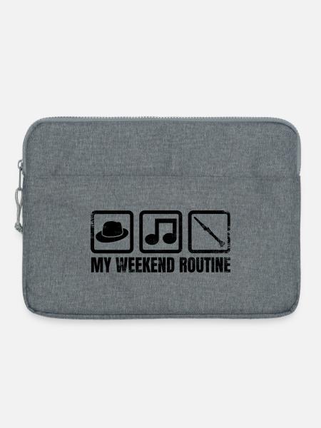 Meine Wochenendroutine - Laptoptasche 15" - Grau meliert