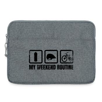 Week-end vététiste - Sacoche pour ordinateur portable 15 pouces - gris chiné - Devant