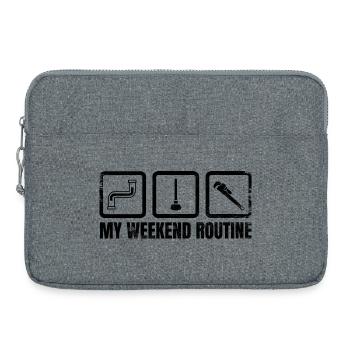 Meine Wochenendroutine - Laptoptasche 15" - Grau meliert - Vorne