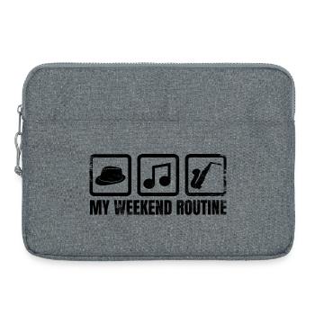 Week-end des saxophonistes - Sacoche pour ordinateur portable 15 pouces - gris chiné - Devant