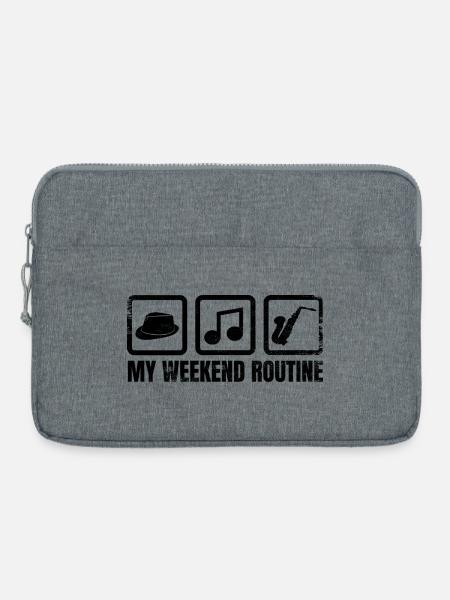 Saxophonisten Wochenende - Laptoptasche 15" - Grau meliert