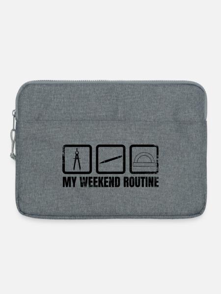 Meine Wochenendroutine - Laptoptasche 15" - Grau meliert
