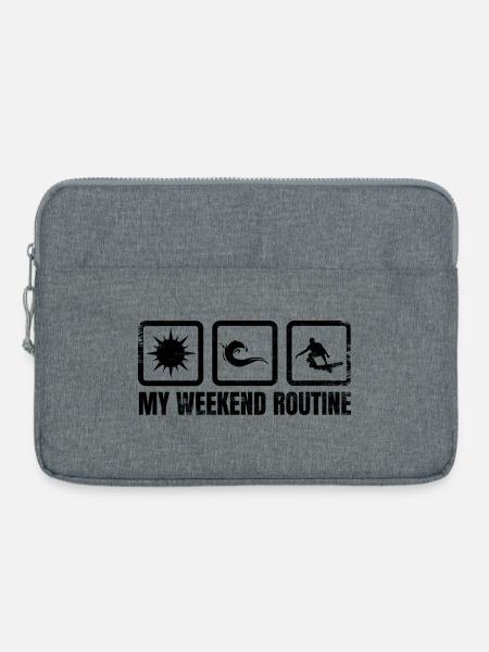 Surfliebhaber - Laptoptasche 15" - Grau meliert
