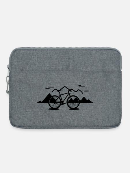 Mountainbiking Skizze - Laptoptasche 15" - Grau meliert