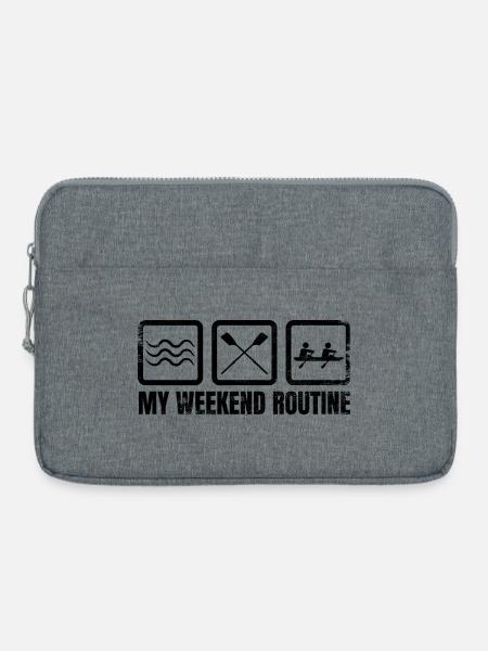 Meine Wochenendroutine - Laptoptasche 15" - Grau meliert