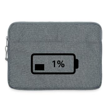 Battery symbol charge level 1% - Laptop bag 15" - heather grey - Front