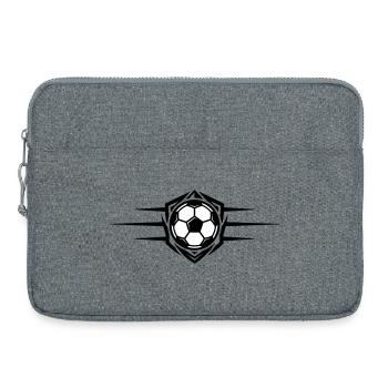 Icône du football - Sacoche pour ordinateur portable 15 pouces - gris chiné - Devant