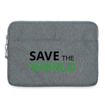 Rette die Welt - Laptoptasche 15" - Grau meliert - Vorne