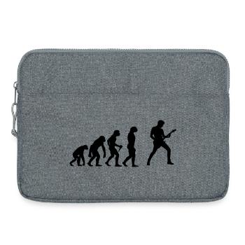 Gift idea for the guitarist with guitar playing - Laptop bag 15" - heather grey - Front