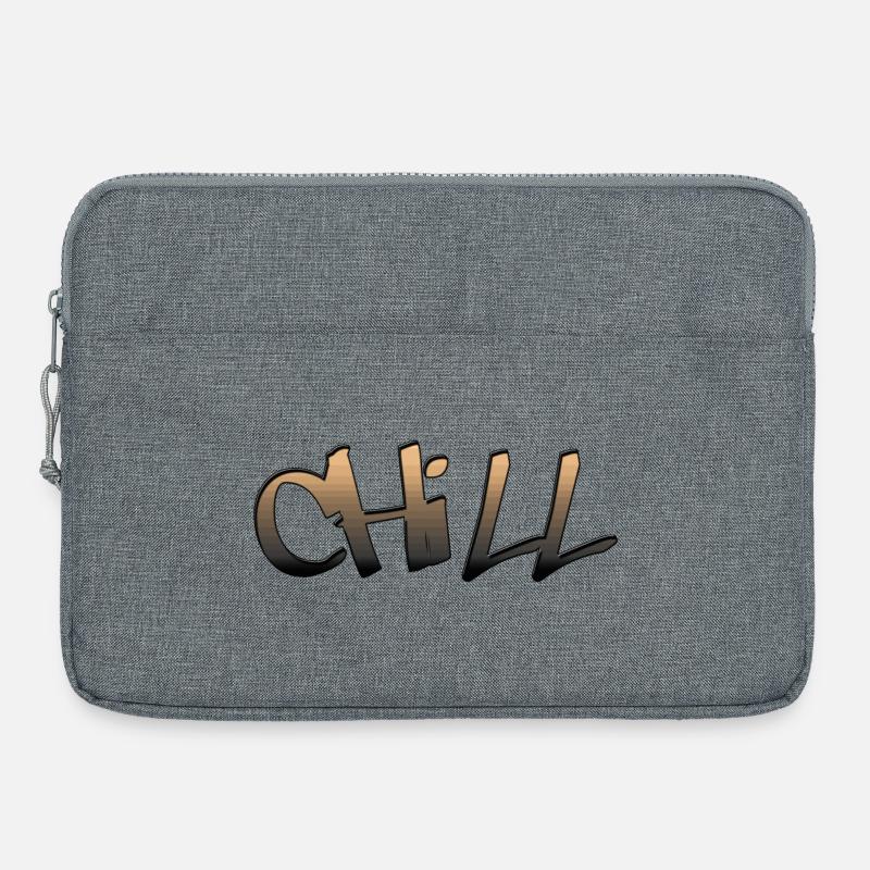 Chill, chill, Chill mal, abhängen, abschalten - Laptoptasche 15" - Grau meliert