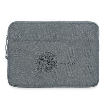 Mein Leben - Laptoptasche 15" - Grau meliert - Vorne