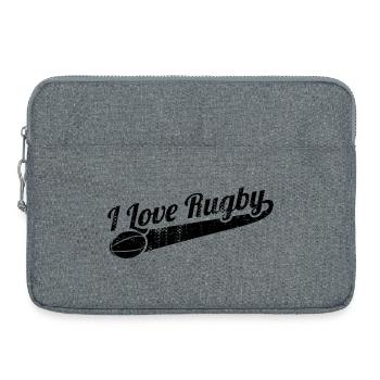 Rugby Love - Laptop bag 15" - heather grey - Front