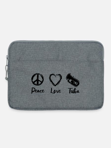 Ich liebe Tuba - Laptoptasche 15" - Grau meliert