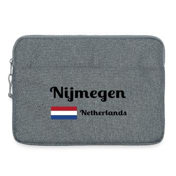 Nimègue, Pays-Bas - Imprimés élégants - Sacoche pour ordinateur portable 15 pouces - gris chiné - Devant