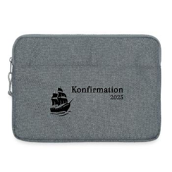 Confirmation 2025 Ship sails up - Laptop bag 15" - heather grey - Front