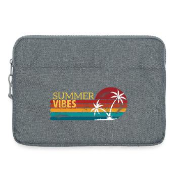 Vintage Summer Sunsets Design - Laptop bag 15" - heather grey - Front