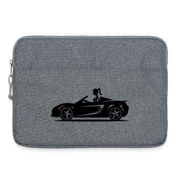 Car Convertible Woman - Laptop bag 15" - heather grey - Front