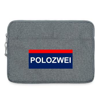 PoloZwei auto wagen Oldtimer oida - Laptoptasche 15" - Grau meliert - Vorne