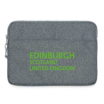Edinburgh – Schottland Textdesign - Laptoptasche 15" - Grau meliert - Vorne