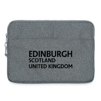 Edinburgh – Schottland Textdesign - Laptoptasche 15" - Grau meliert - Vorne