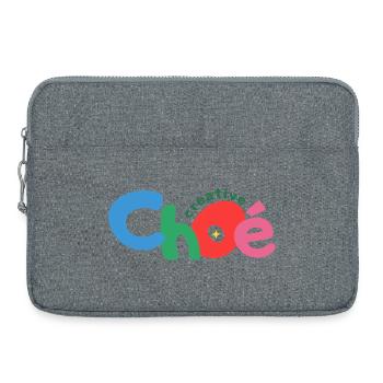 Choe Creative Text - Laptop bag 15" - heather grey - Front
