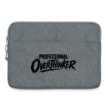 PROFESSIONAL OVERTHINKER Grunge - Laptoptasche 15" - Grau meliert - Vorne