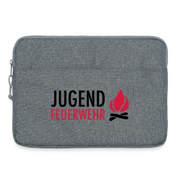 Jeunes sapeurs-pompiers avec flamme - Sacoche pour ordinateur portable 15 pouces - gris chiné - Devant