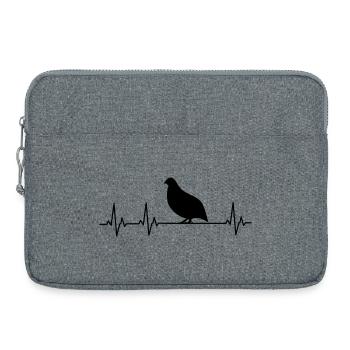 Caille de coeur - Sacoche pour ordinateur portable 15 pouces - gris chiné - Devant