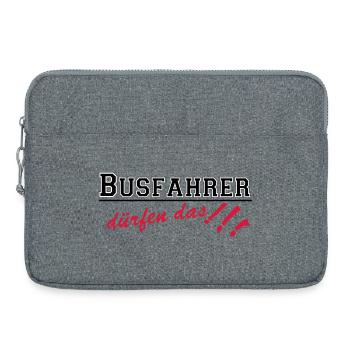 Busfahrer Bus Omnibus Kraftfahrer dürfen...(25) - Laptoptasche 15" - Grau meliert - Vorne