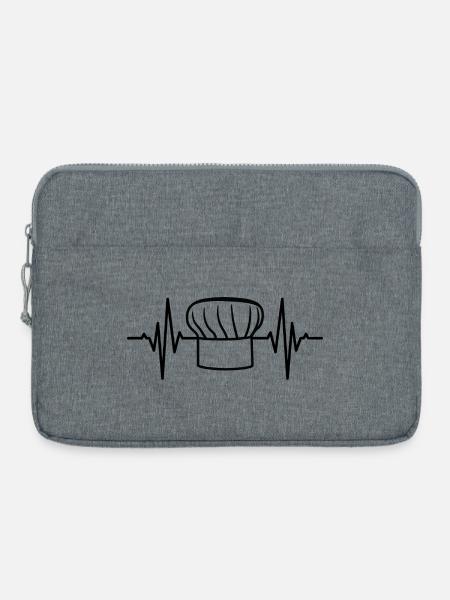 Bäcker Hut Herzschlag - Laptoptasche 15" - Grau meliert