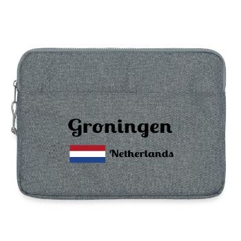 Groningen Niederlande - Stilvolle Drucke - Laptoptasche 15" - Grau meliert - Vorne