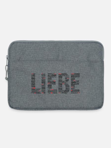 Liebe. - Laptoptasche 15" - Grau meliert