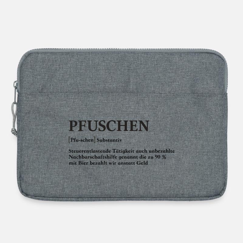 Définition bâclée - Sacoche pour ordinateur portable 15 pouces - gris chiné