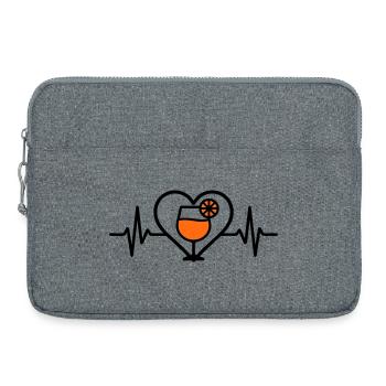 Spritz Heart Cocktail Apéritif - Sacoche pour ordinateur portable 15 pouces - gris chiné - Devant