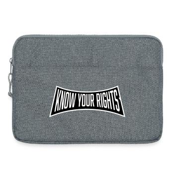 Know Your Rights Activism Justice Freedom - Laptop bag 15" - heather grey - Front