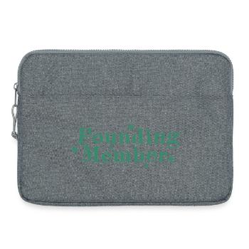 Membre fondateur Logo de la police Stars - Sacoche pour ordinateur portable 15 pouces - gris chiné - Devant