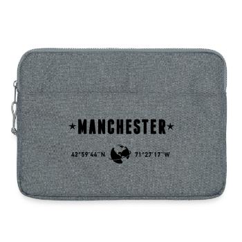 Manchester UK Coordinates Planet Earth - Laptop bag 15" - heather grey - Front