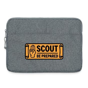 Accueillement scout Aventure Scout Soyez prêt - Sacoche pour ordinateur portable 15 pouces - gris chiné - Devant