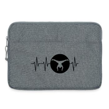 Calisthenics Sport Team Handstand Pulse Turner icon - Laptop bag 15" - heather grey - Front