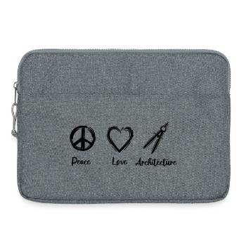 Peace Love Architecture - Laptop bag 15" - heather grey - Front