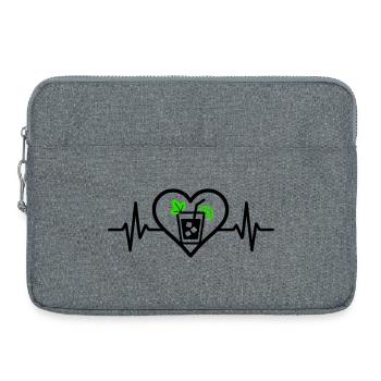 Cocktail apéritif Mojito Heart - Sacoche pour ordinateur portable 15 pouces - gris chiné - Devant
