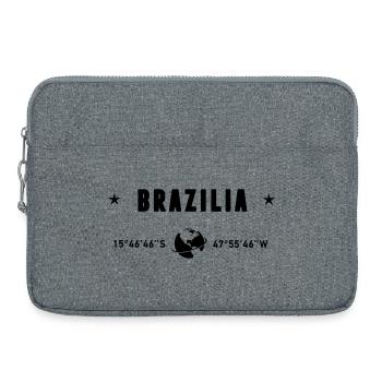 Brasilia Brazil Coordinates Planet Earth - Laptop bag 15" - heather grey - Front