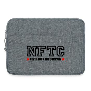 NEVER FUCK THE COMPANY | NFTC - Sacoche pour ordinateur portable 15 pouces - gris chiné - Devant