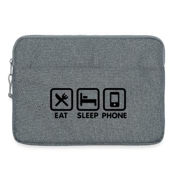 Mangez téléphone - Sacoche pour ordinateur portable 15 pouces - gris chiné - Devant