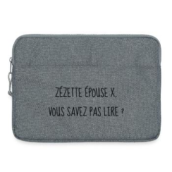 Cinéma / Citation / Série télé / Geek - Sacoche pour ordinateur portable 15 pouces - gris chiné - Devant