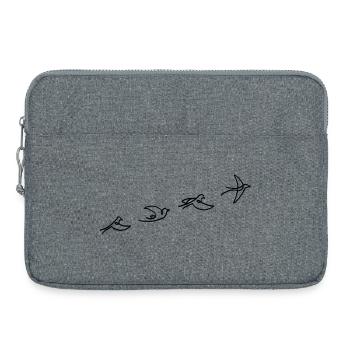 Le vol de l'oiseau noir - Sacoche pour ordinateur portable 15 pouces - gris chiné - Devant