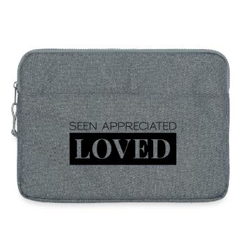 Lakes Appreciated Loved - Laptop bag 15" - heather grey - Front
